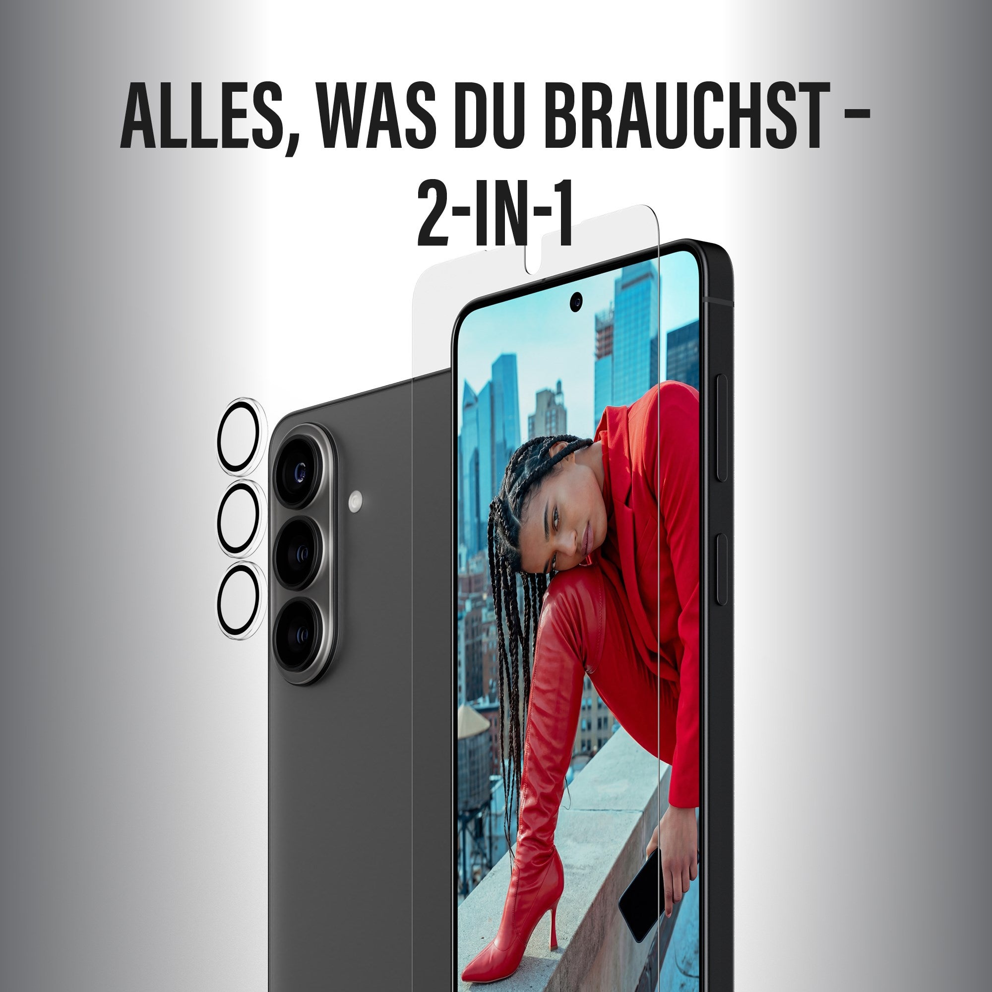 PanzerGlass® Hoops® 2-in-1 Set Samsung Galaxy S26+ | Ultra-Wide Fit